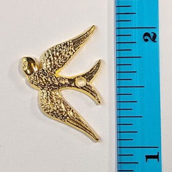 Soaring Swallow Bird Pendant Gold - Image 4