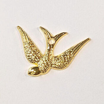 Soaring Swallow Bird Pendant Gold - Image 5