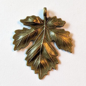 Large Maple Leaf Pendant Antique Bronze