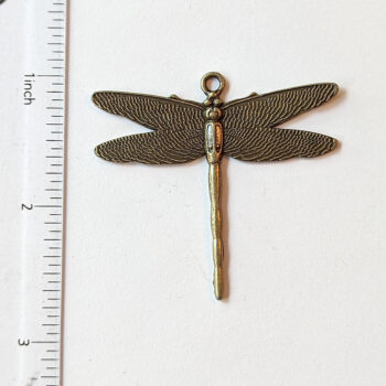 Large Dragonfly Pendant Antique Bronze - Image 2