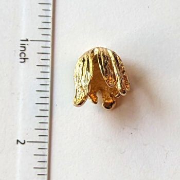 Tulip Flower Bead Cap / Pendant KC Gold - Image 2