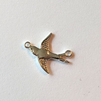 Small Swallow Bird Connector Silver - Image 3