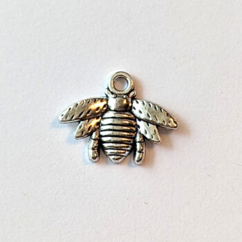 Bee Charm Antique Silver