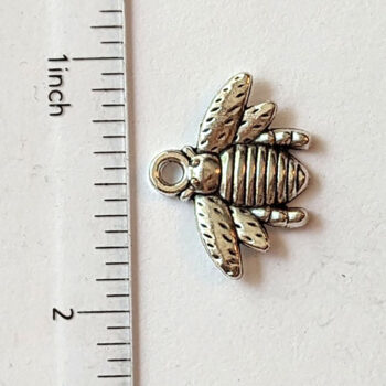 Bee Charm Antique Silver - Image 2