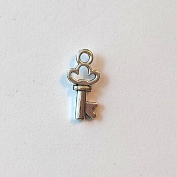 Small Key Charm Antique Silver - Image 3