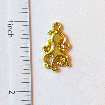 Gold Small Octopus Charm - Image 2