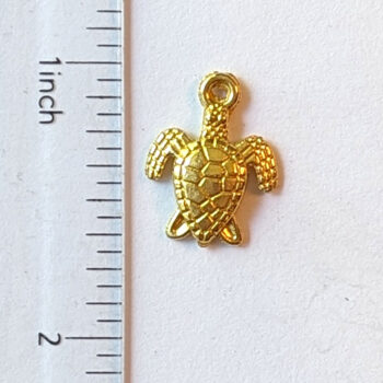 Sea Turtle Charm Gold - Image 2