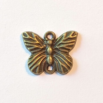 Small Butterfly Connector Charm Antique Bronze - Image 5