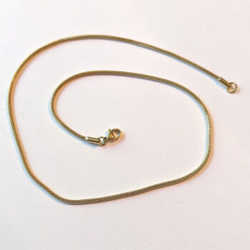 Stainless Steel Round 2mm Snake Chain Gold Necklace