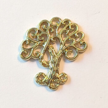 Tree Charm / Connector Antique Gold