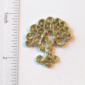 Tree Charm / Connector Antique Gold - Image 2