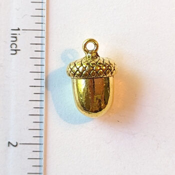 Acorn Charm Gold - Image 3