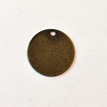 Round Stamping Charm With Hole Antique Bronze