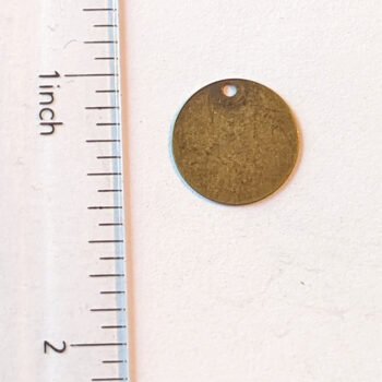 Round Stamping Charm With Hole Antique Bronze - Image 2