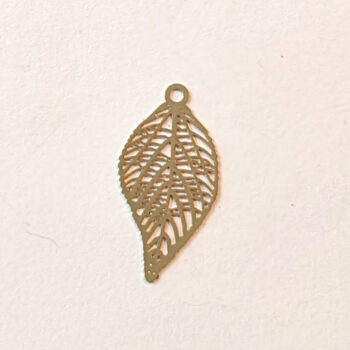 KC Gold Small Filigree Leaf Charm