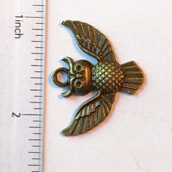 Flying Owl Pendant Antique Bronze - Image 2