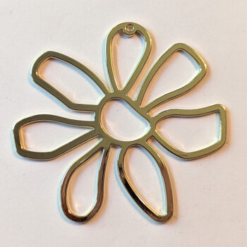 Cutout Flower Pendant / Connector Gold