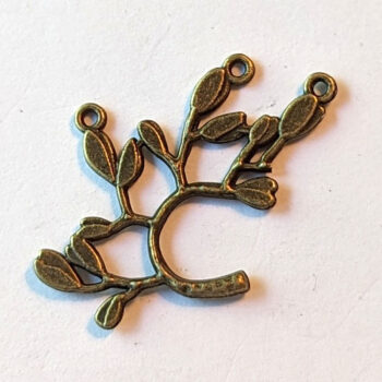 Curved Branch Leaves Leaf Connector Antique Bronze - Image 4