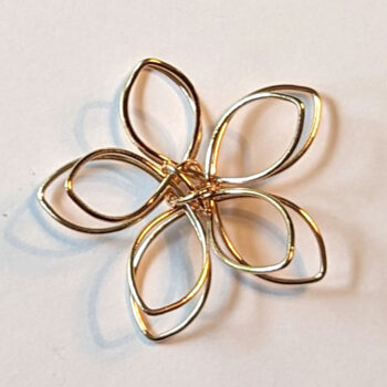 Wire Wrapped KC Gold Flower - Image 3