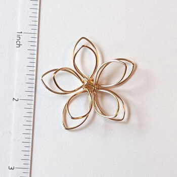 Wire Wrapped KC Gold Flower - Image 2