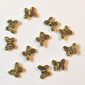 Antique Gold Butterfly Bead