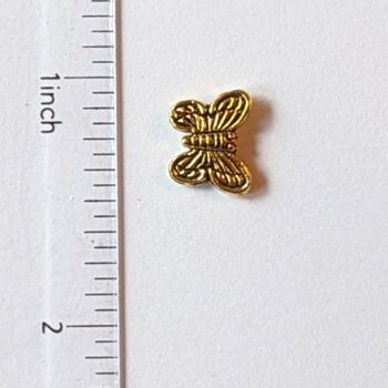 Antique Gold Butterfly Bead - Image 3