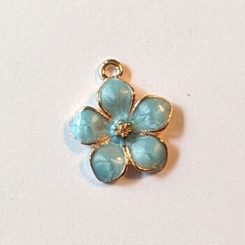 Blue Flower Charm Gold - Image 2