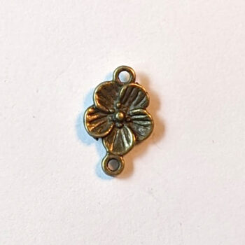 Small Flower Connector Antique Bronze - Image 2