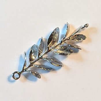 Leaf Leaves Branch 3D Connector Silver