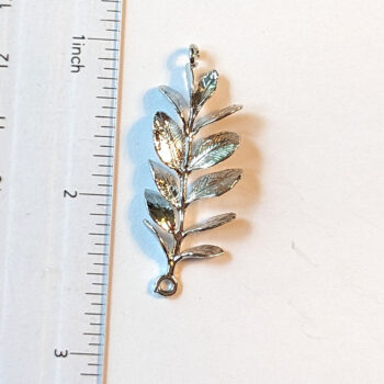 Leaf Leaves Branch 3D Connector Silver - Image 2