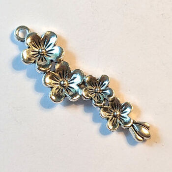 Antique Silver Flowers on a Branch Pendant