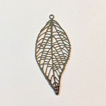 Silver Lightweight Filigree Leaf Pendant - Image 3