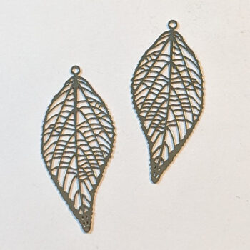 Silver Lightweight Filigree Leaf Pendant