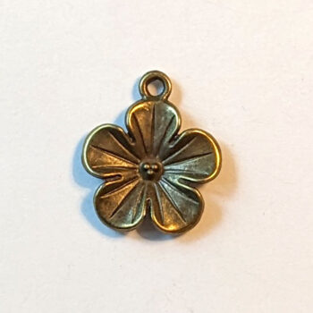 Five Petal Flower Charm Antique Bronze - Image 3