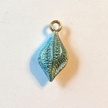 Blue Round Tulip Shell Enamel Charm