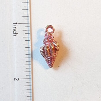 Pink Tulip Shell Enamel Charm - Image 3