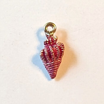 Hot Pink Tulip Shell Enamel Charm