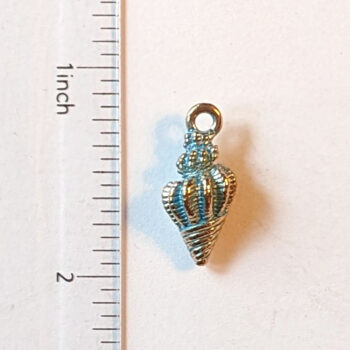 Blue Tulip Shell Enamel Charm - Image 10