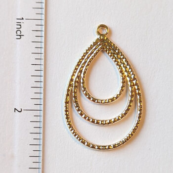 Triple Teardrop Pendant KC Gold - Image 2