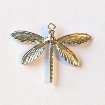 Silver Solid Dragonfly Pendant