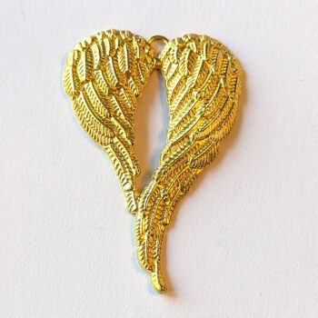 Large Angel Wings Pendant Gold