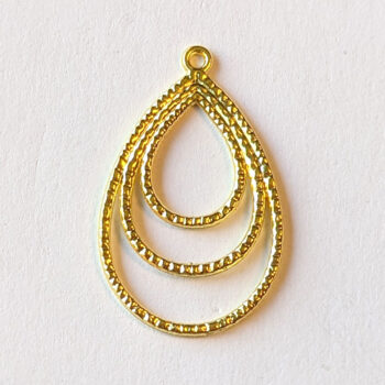 Triple Teardrop Pendant Gold