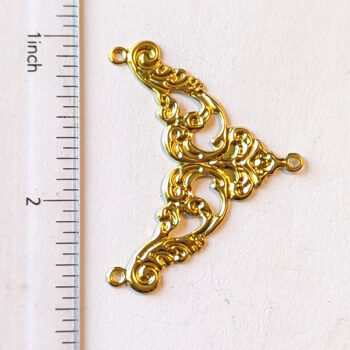 Triangle Filigree Connector Gold - Image 2