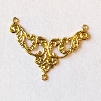 Triangle Filigree Connector Gold