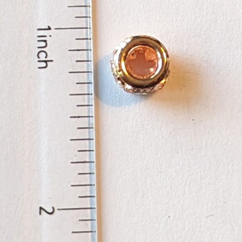 Clear Rhinestones Rose Gold Charm Bead - Image 2