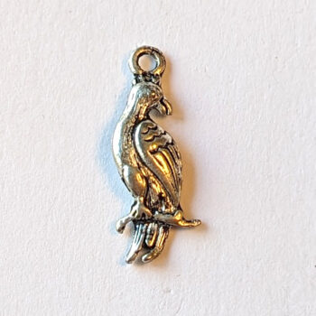 Antique Silver Bird on Branch Charm