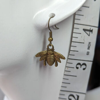 Antique Bronze Bee Earrings - Image 3