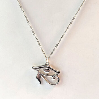 Egyptian Eye of Horus Antique Silver Necklace - Image 4