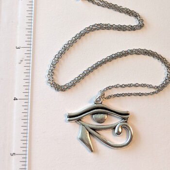 Egyptian Eye of Horus Antique Silver Necklace - Image 3