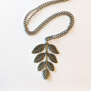 Leaf Branch Vintage Style Necklace Antique Bronze